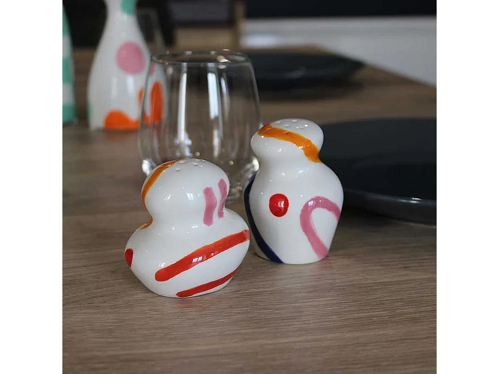 Salière et poivrière en céramique Laura