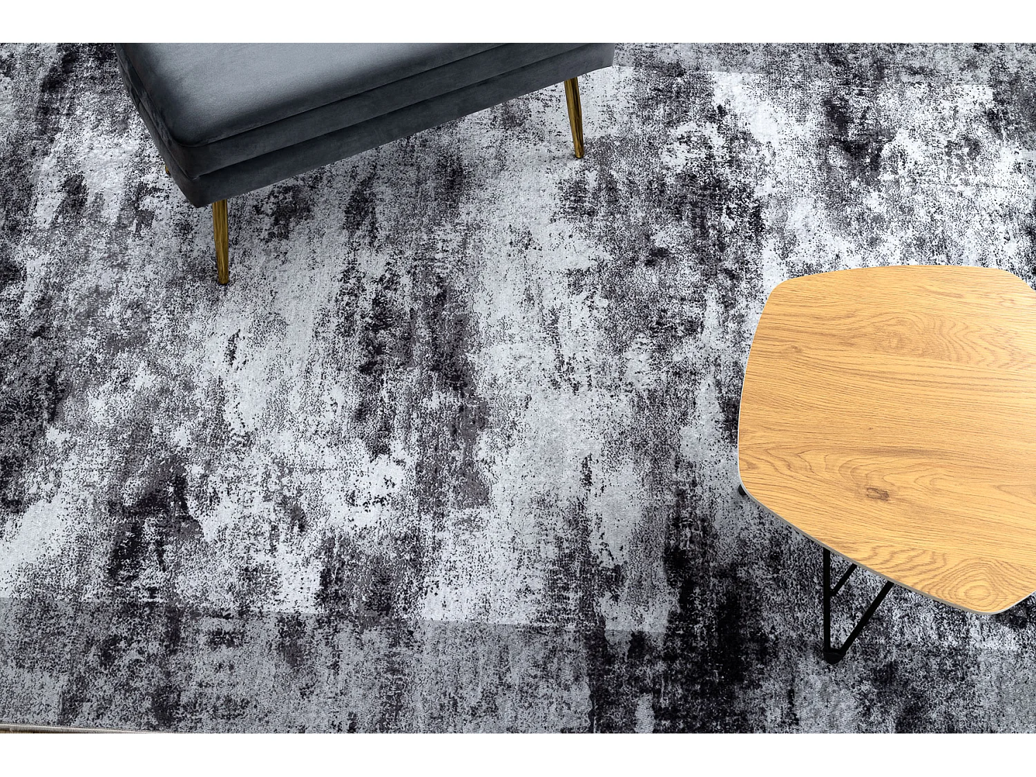 MIRO 52241.801 tapijt wasbaar Vintage antislip - grijs 120x170 cm