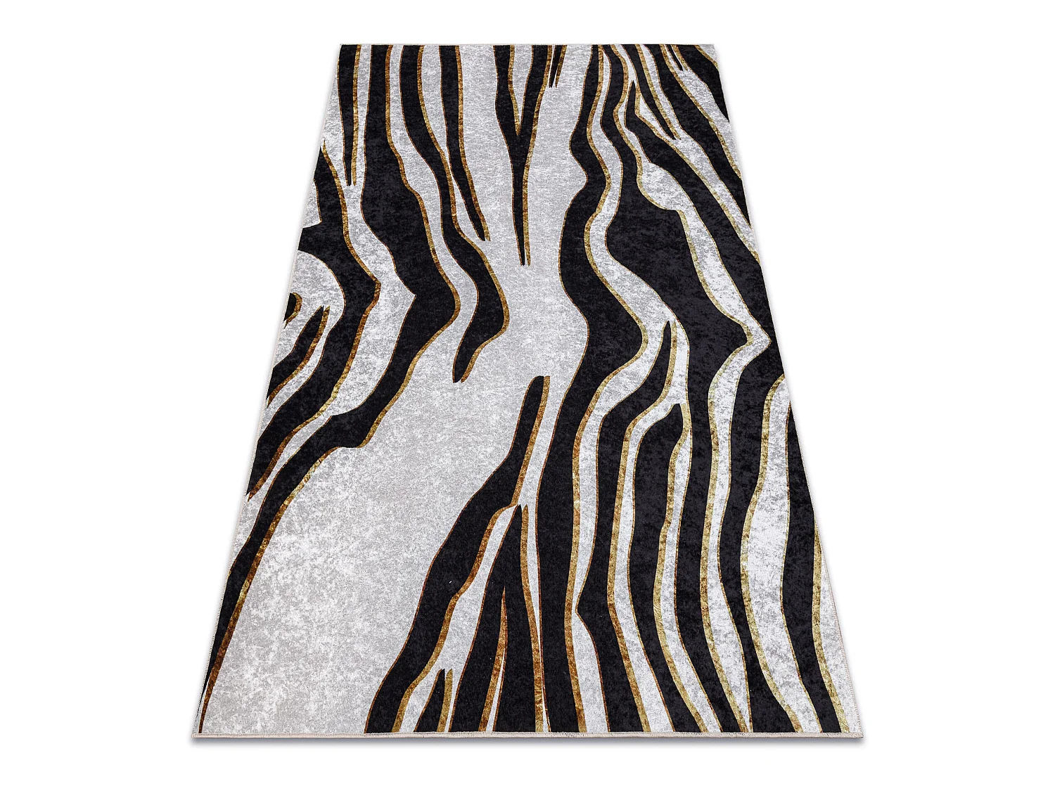 Tapis lavable MIRO 52002.807 Motif Zèbre antidérapant - crème / noi 80x150 cm
