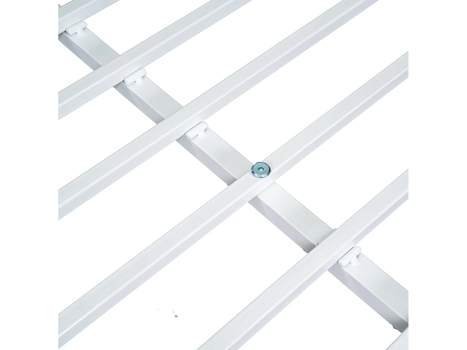 Driedubbel stapelbed 3x90x200cm met ladder en dienblad - metalen frame - Wit