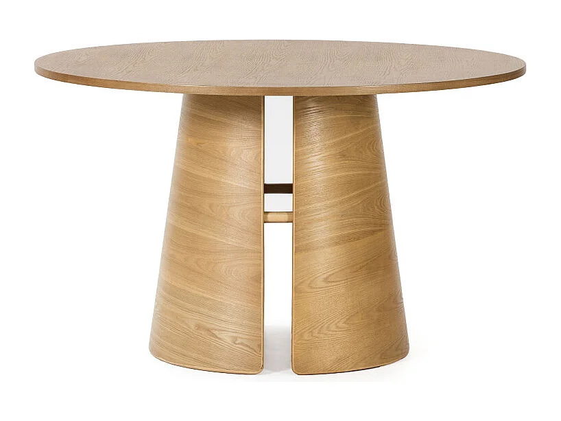 Cep - Table à manger ronde en bois ø137cm - Couleur - Bois clair