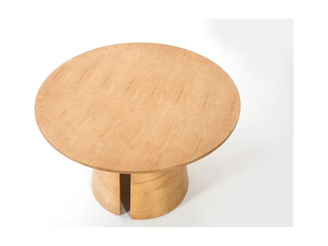 Cep - Table à manger ronde en bois ø137cm - Couleur - Bois clair