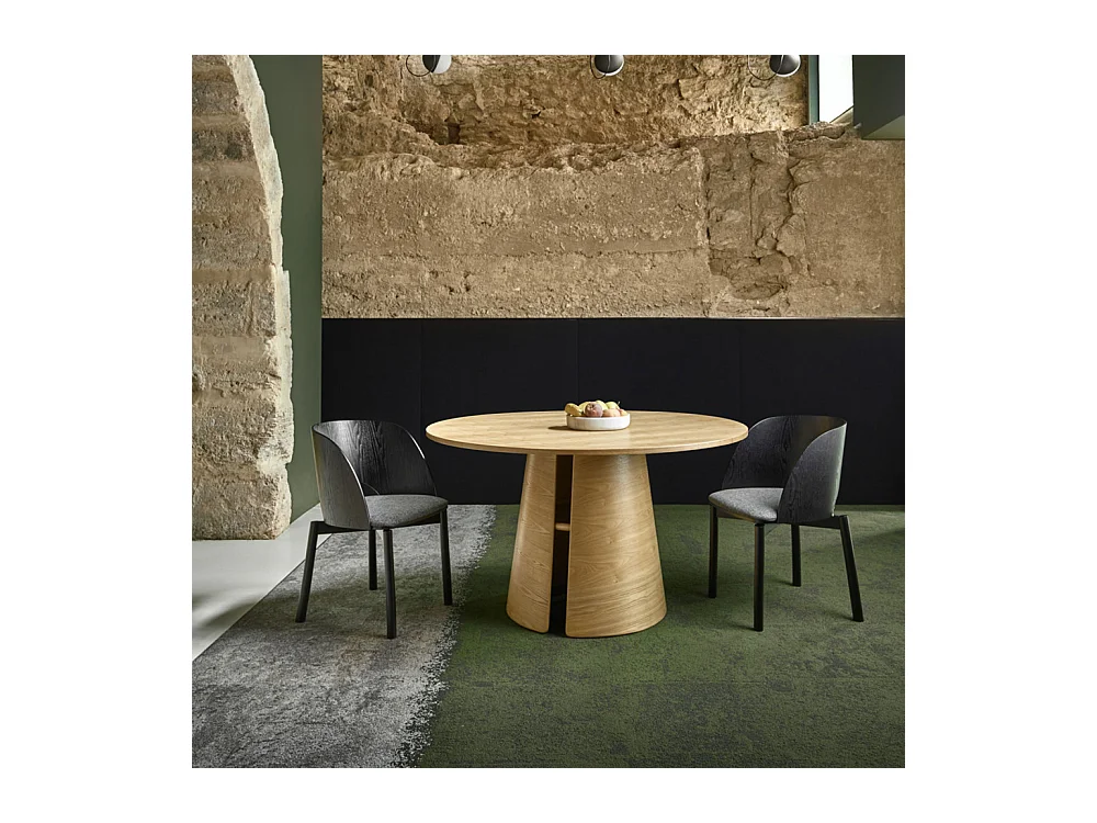 Cep - Table à manger ronde en bois ø137cm - Couleur - Bois clair