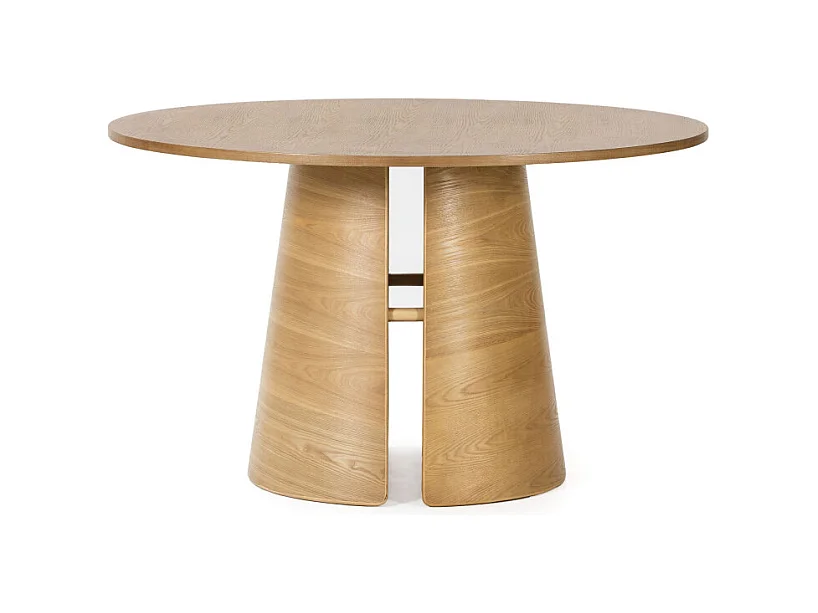 Cep - Table à manger ronde en bois ø137cm - Couleur - Bois clair