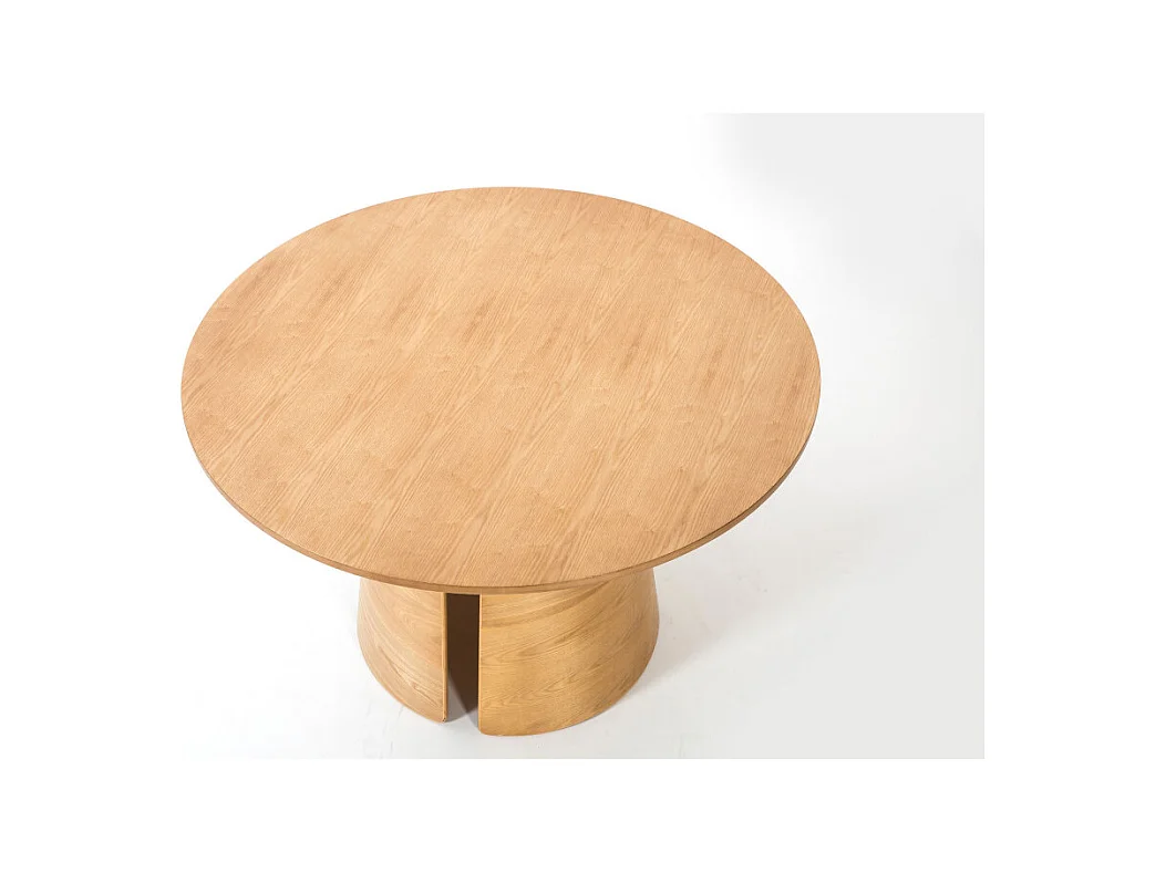 Cep - Table à manger ronde en bois ø137cm - Couleur - Bois clair