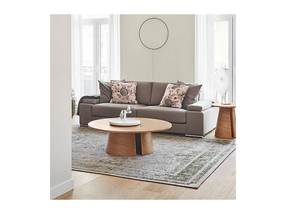 Cep - Table basse ronde en bois ø110cm - Bois clair