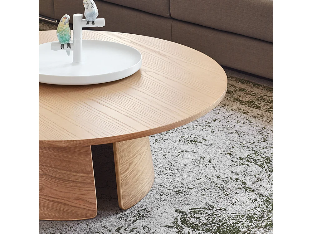 Cep - Table basse ronde en bois ø110cm - Bois clair