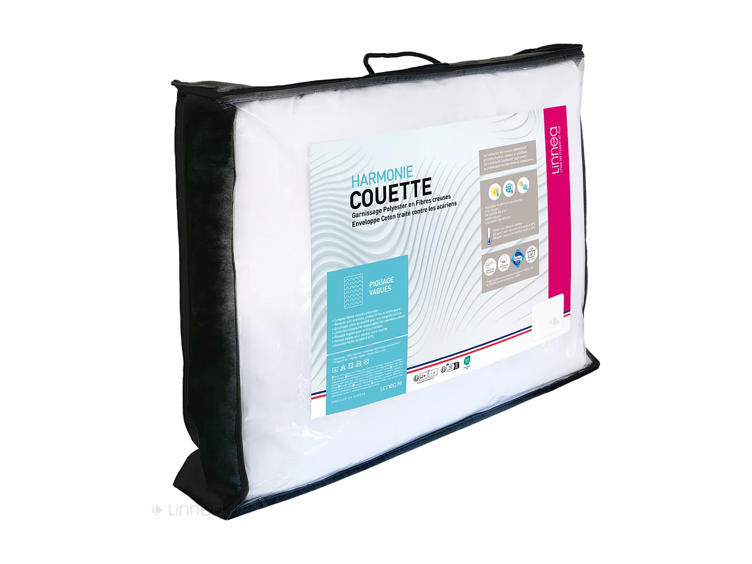 Couette été 160x200 cm HARMONIE garnissage fibre polyester 150 g/m2