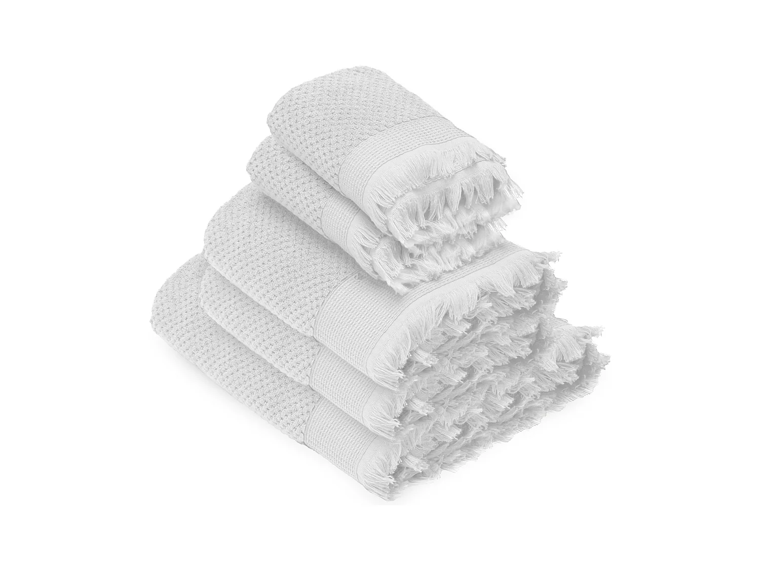 Parure de bain TETHYS 5 pièces micro-coton blanc Neige