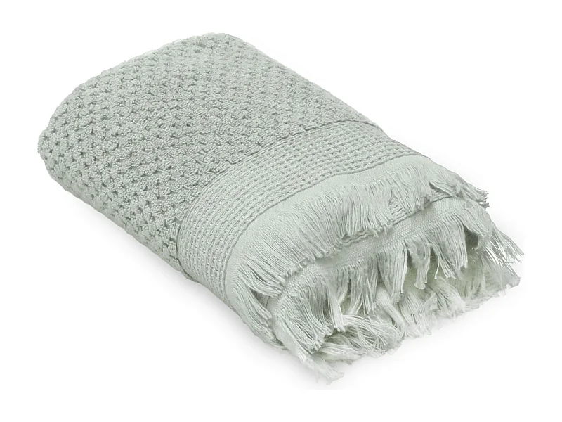 Serviette de toilette 50x90 cm TETHYS micro-coton vert Lichen