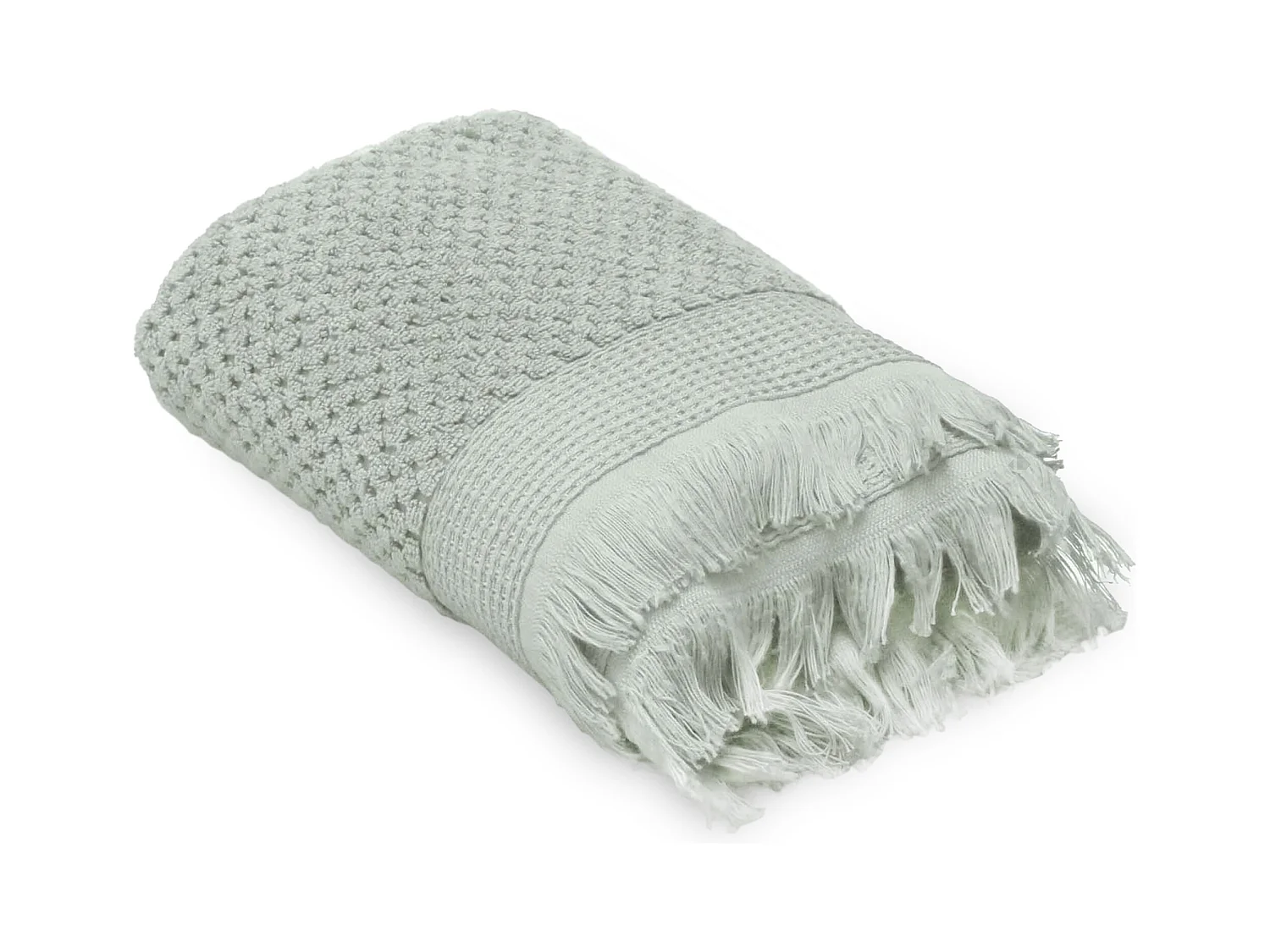 Serviette de toilette 50x90 cm TETHYS micro-coton vert Lichen