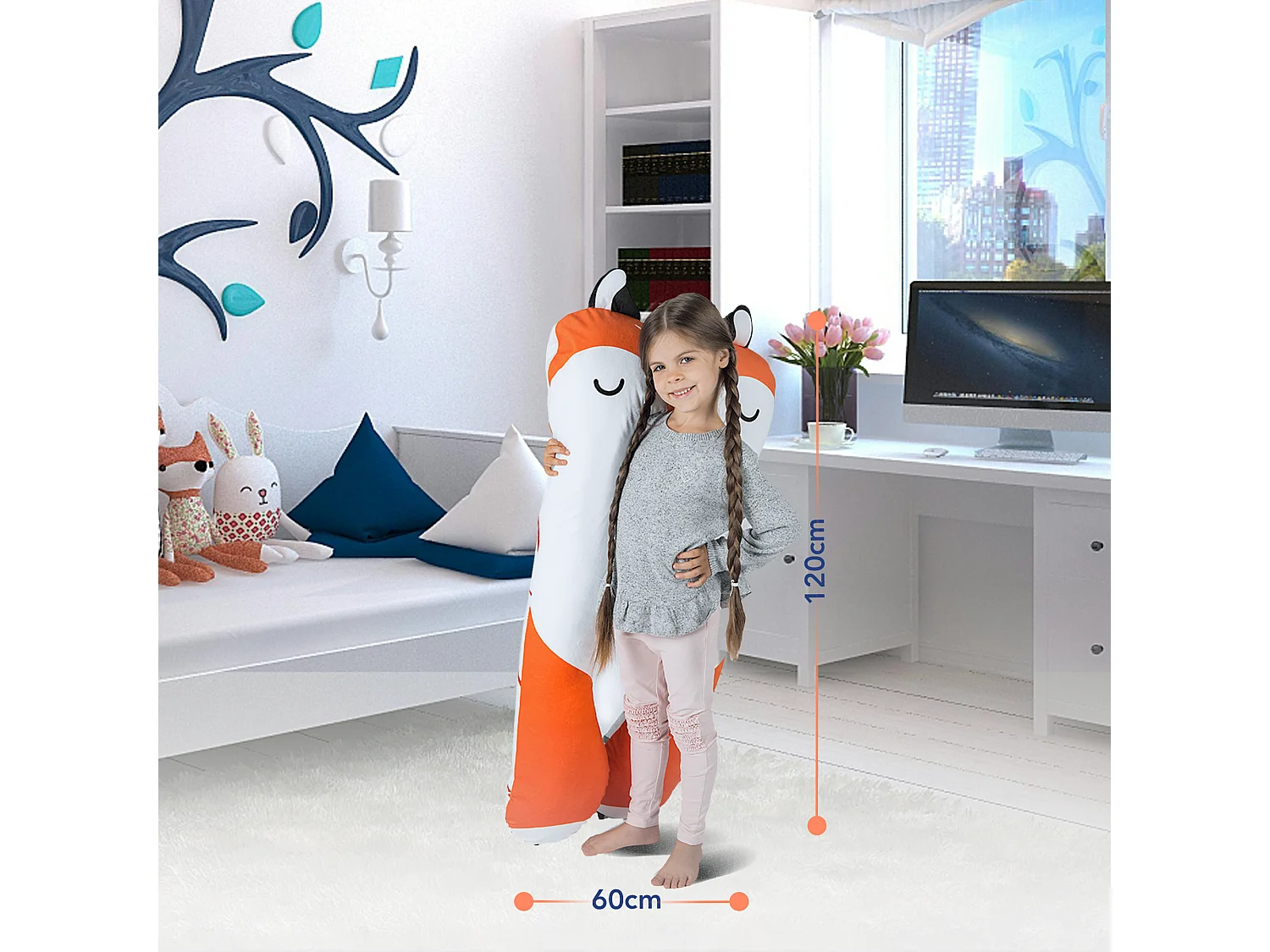 ERSATZBEZUG für das Komfortkissen Kinder in fuchs