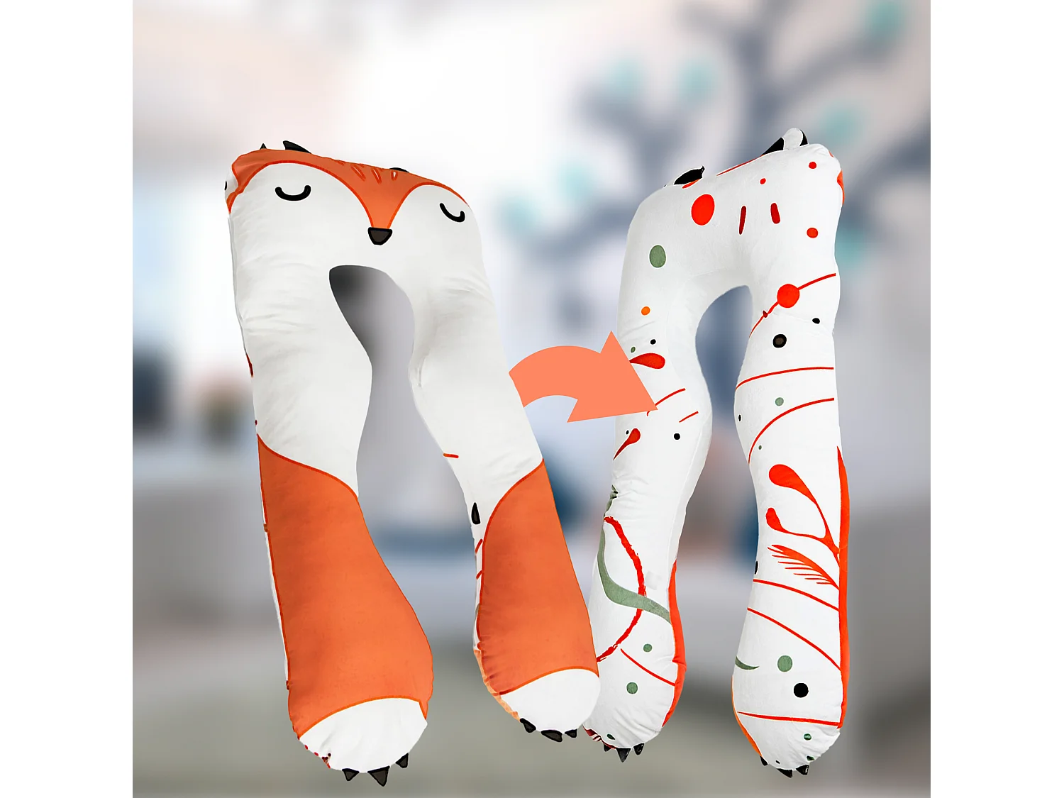 ERSATZBEZUG für das Komfortkissen Kinder in fuchs