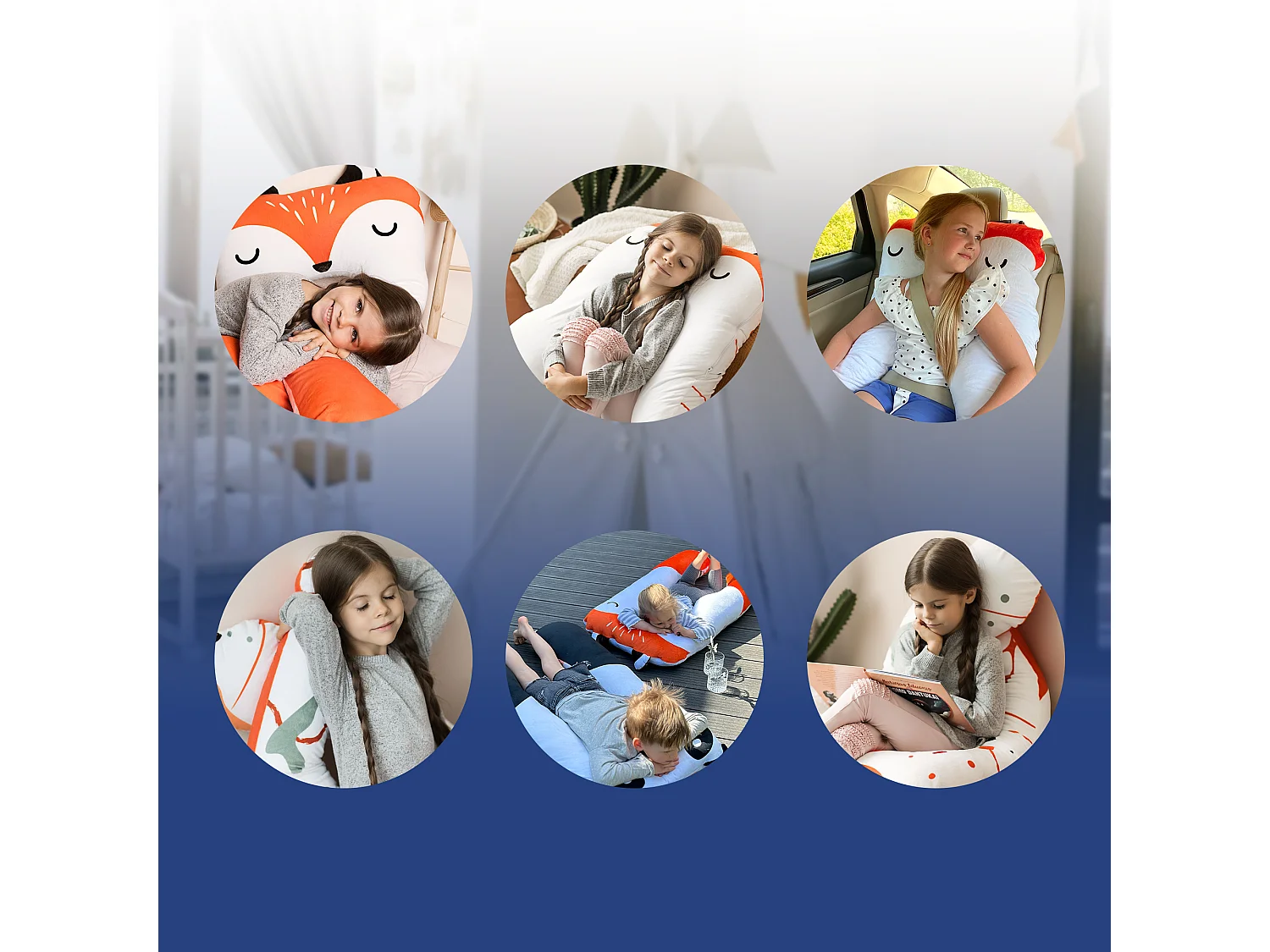 ERSATZBEZUG für das Komfortkissen Kinder in fuchs