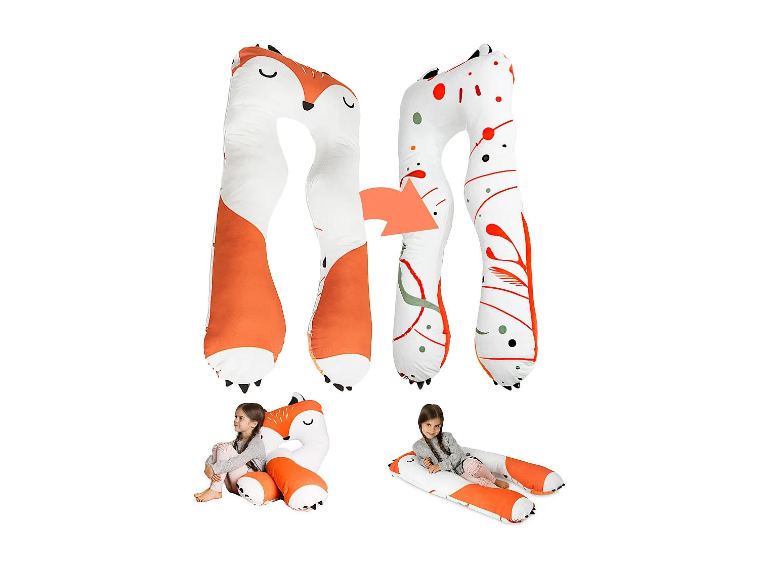 ERSATZBEZUG für das Komfortkissen Kinder in fuchs