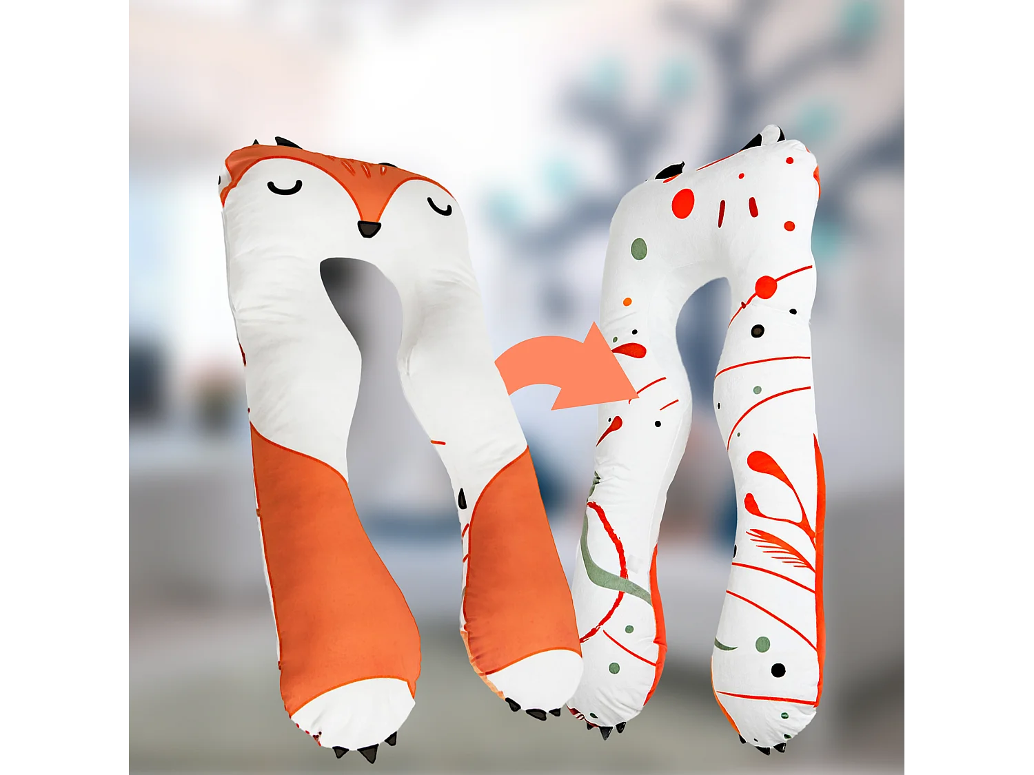 ERSATZBEZUG für das Komfortkissen Kinder in fuchs