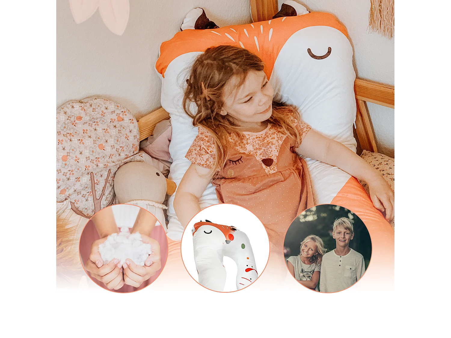 ERSATZBEZUG für das Komfortkissen Kinder in fuchs
