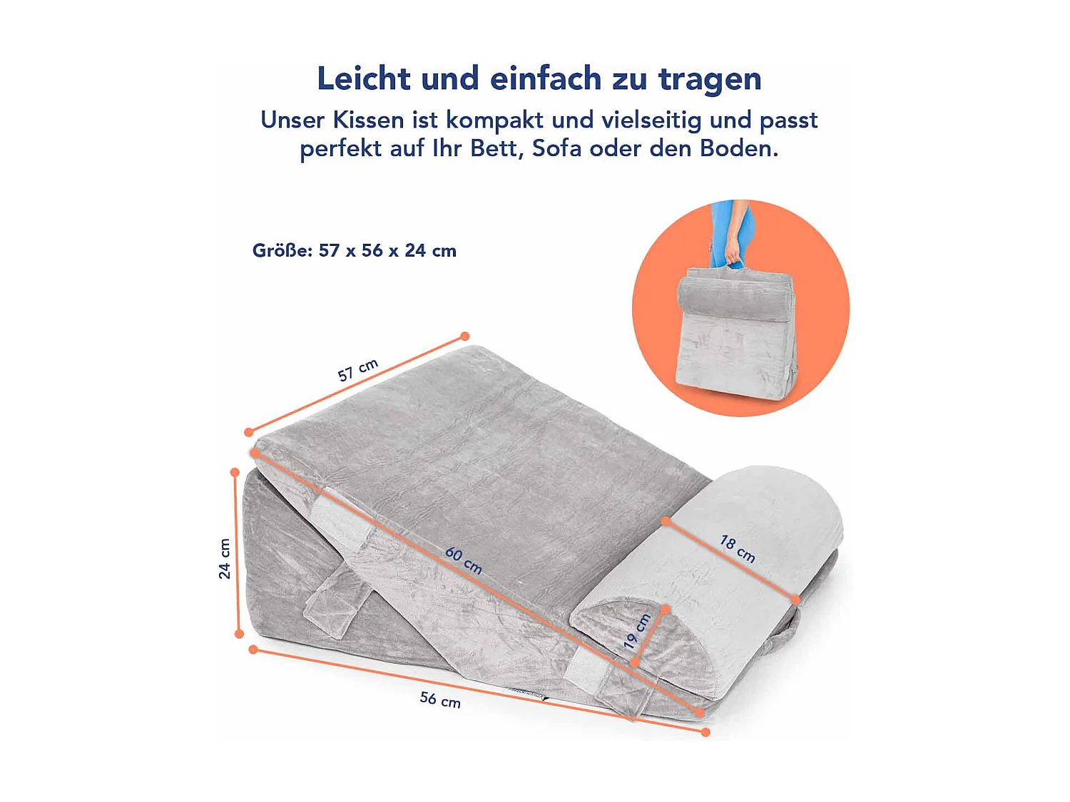 ORTHOPÄDISCHES RUHEKISSEN 3-tlg.