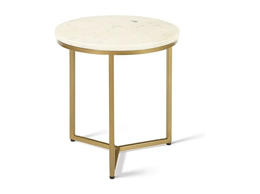 Table d'appoint JOURNA marbre blanc