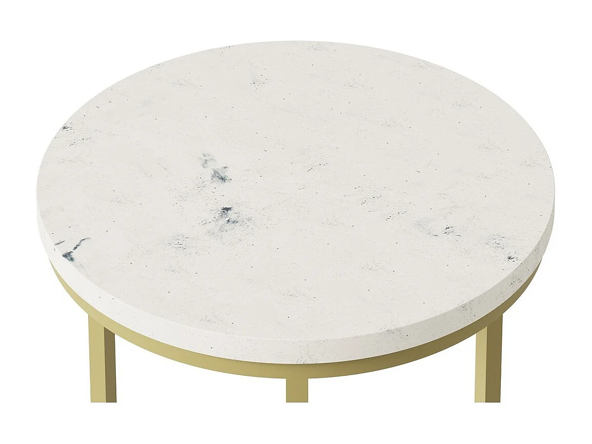 Table d'appoint JOURNA marbre blanc
