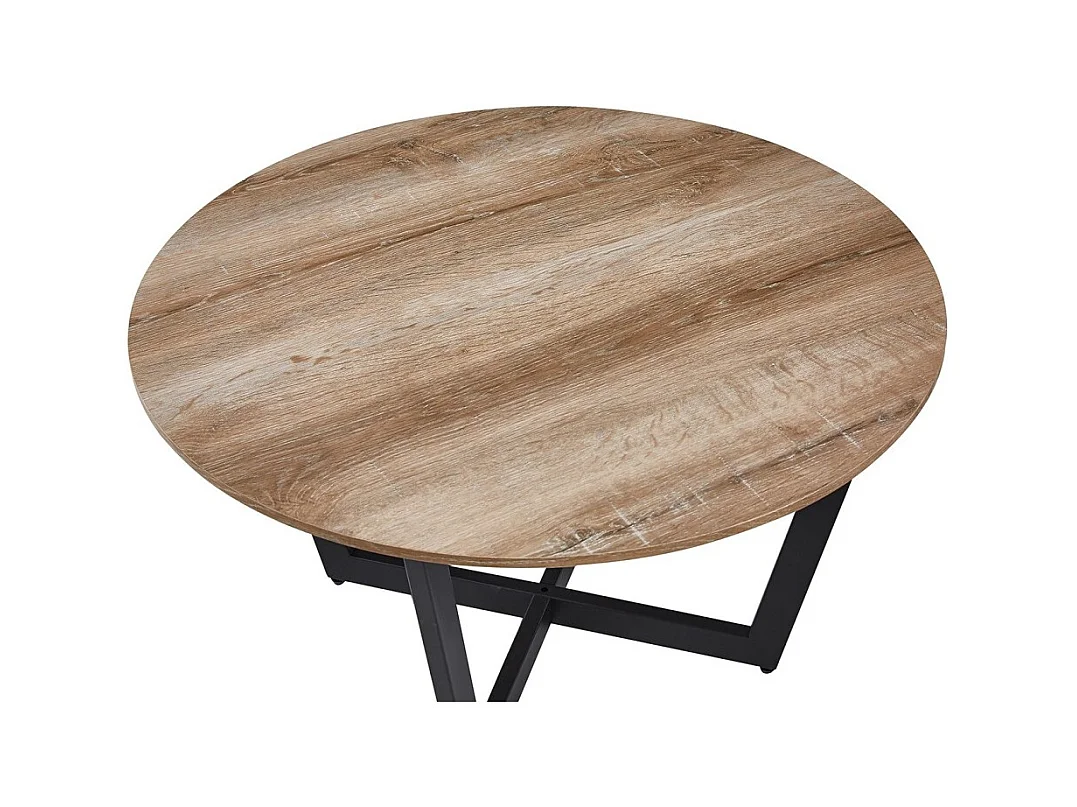 Niedriger Tisch aus der Kollektion CARMIN in alt Eichenfarbe, ideal für ein rustikales Wohnzimmer.