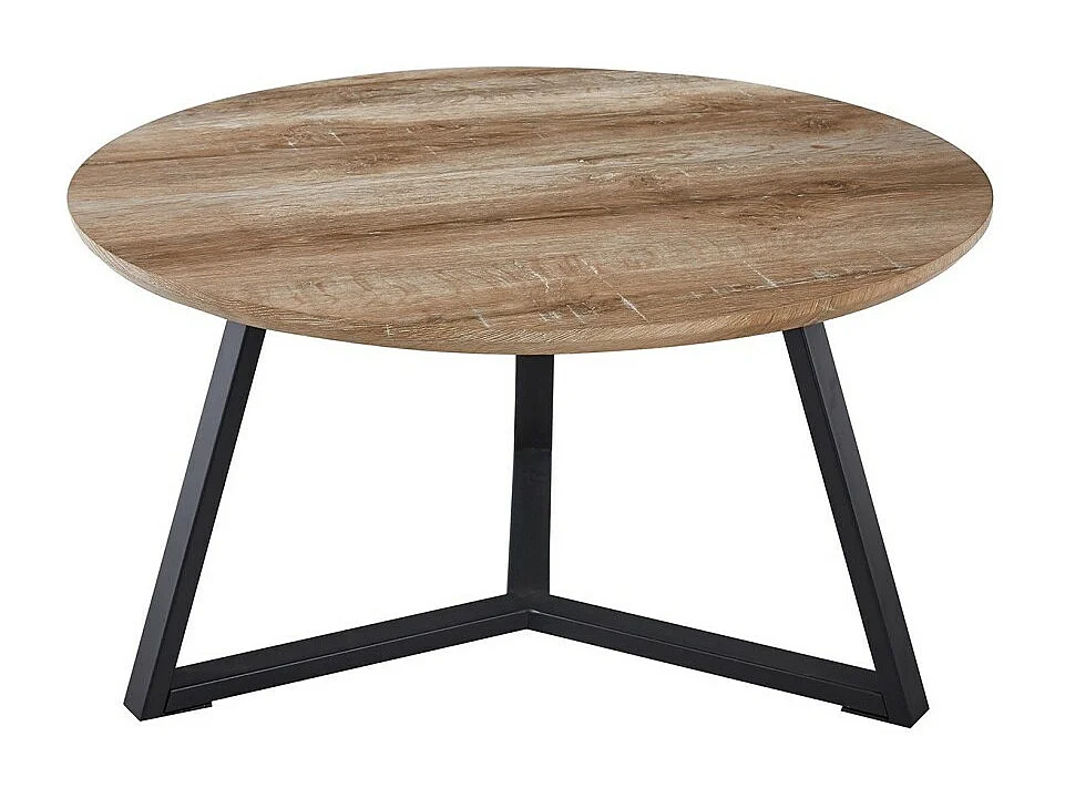 Mesa de centro coleção PASOA cor carvalho envelhecido, ideal para uma sala rústica