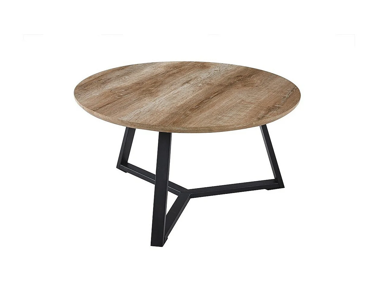 Mesa de centro coleção PASOA cor carvalho envelhecido, ideal para uma sala rústica