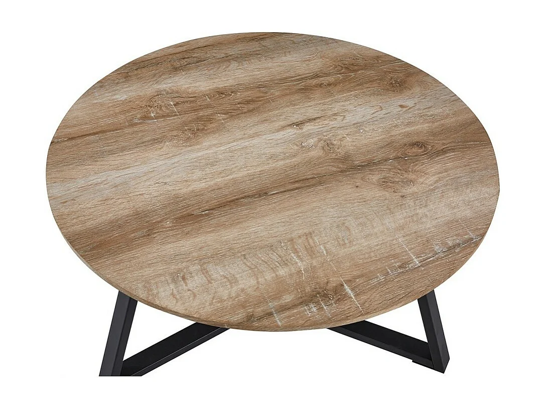 Mesa de centro coleção PASOA cor carvalho envelhecido, ideal para uma sala rústica