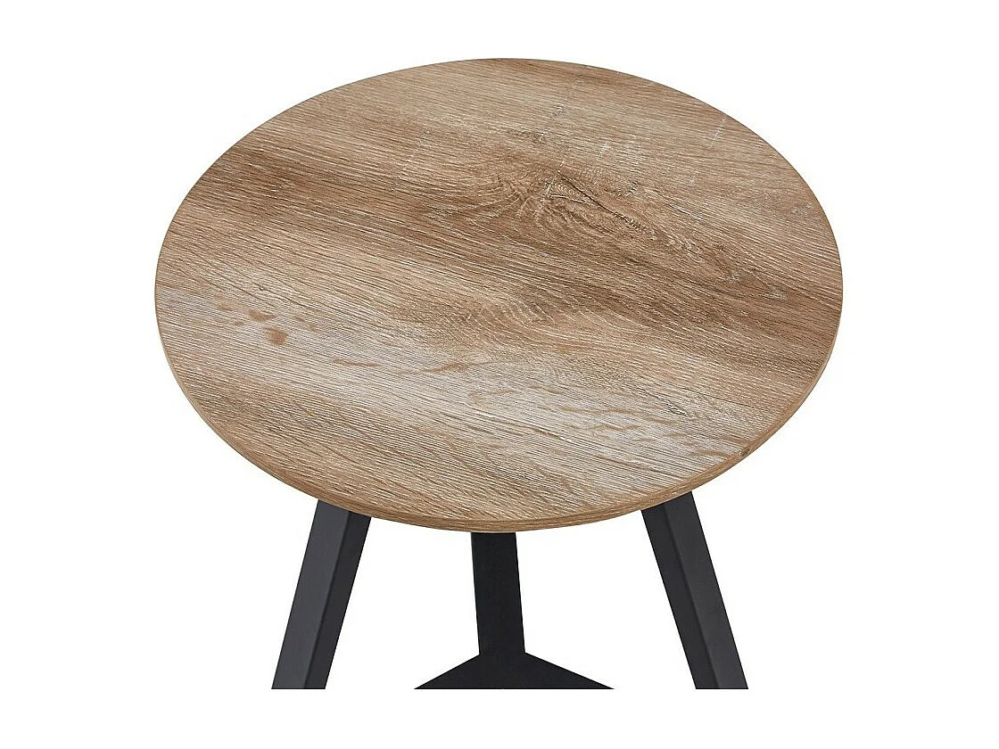 Salontafel collectie PASAO in verouderde eiken kleur, ideaal voor een rustieke woonkamer.