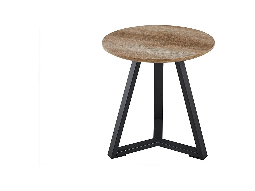 Salontafel collectie PASAO in verouderde eiken kleur, ideaal voor een rustieke woonkamer.