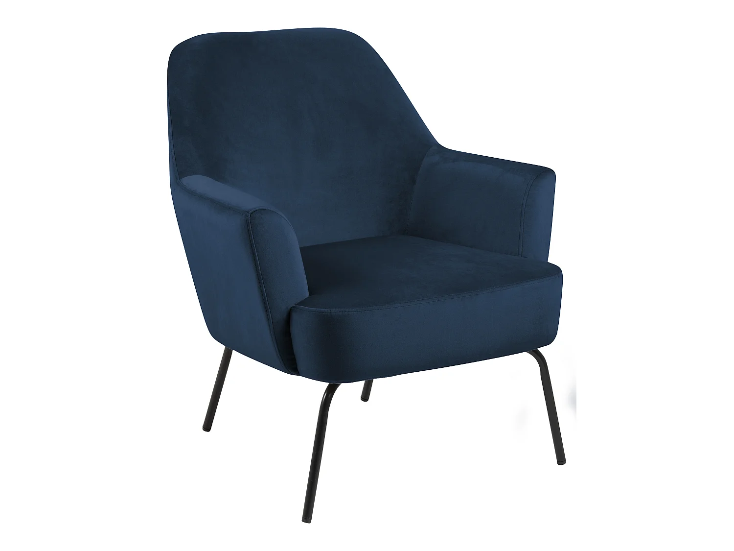 Melissa Fauteuil en velours, bleu.