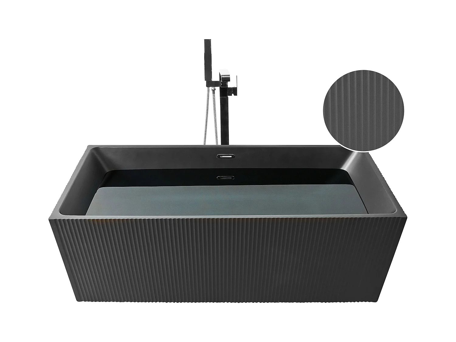 Baignoire îlot GOCTA 170 x 80 cm Noir