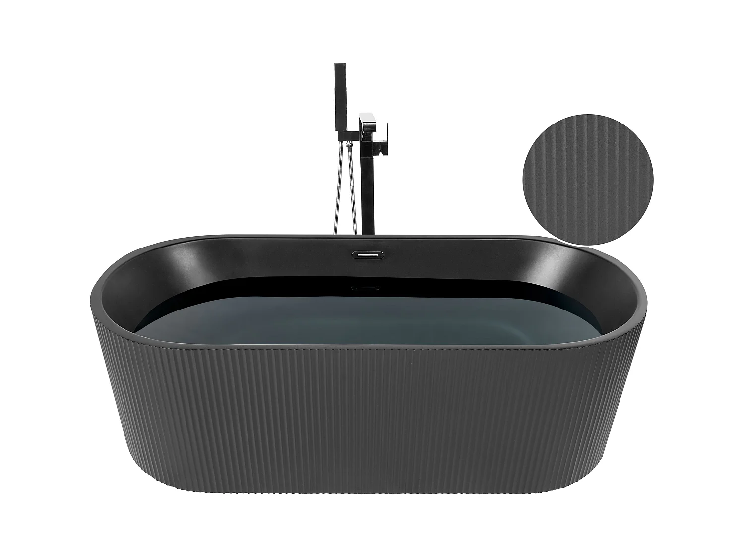 Baignoire îlot GOCTA 169 x 80 cm Noir