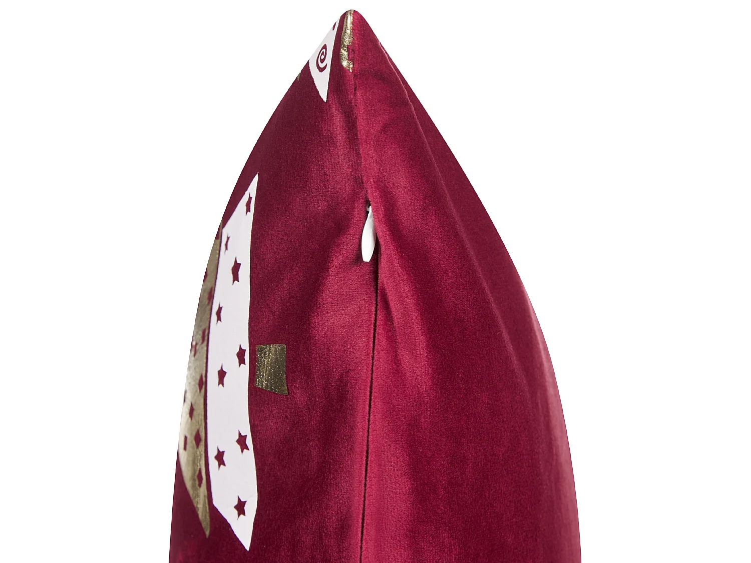 Lot de 2 coussins décoratifs GOLDSPRUCE Velours 45 x 45 cm Rouge Motif de Noël