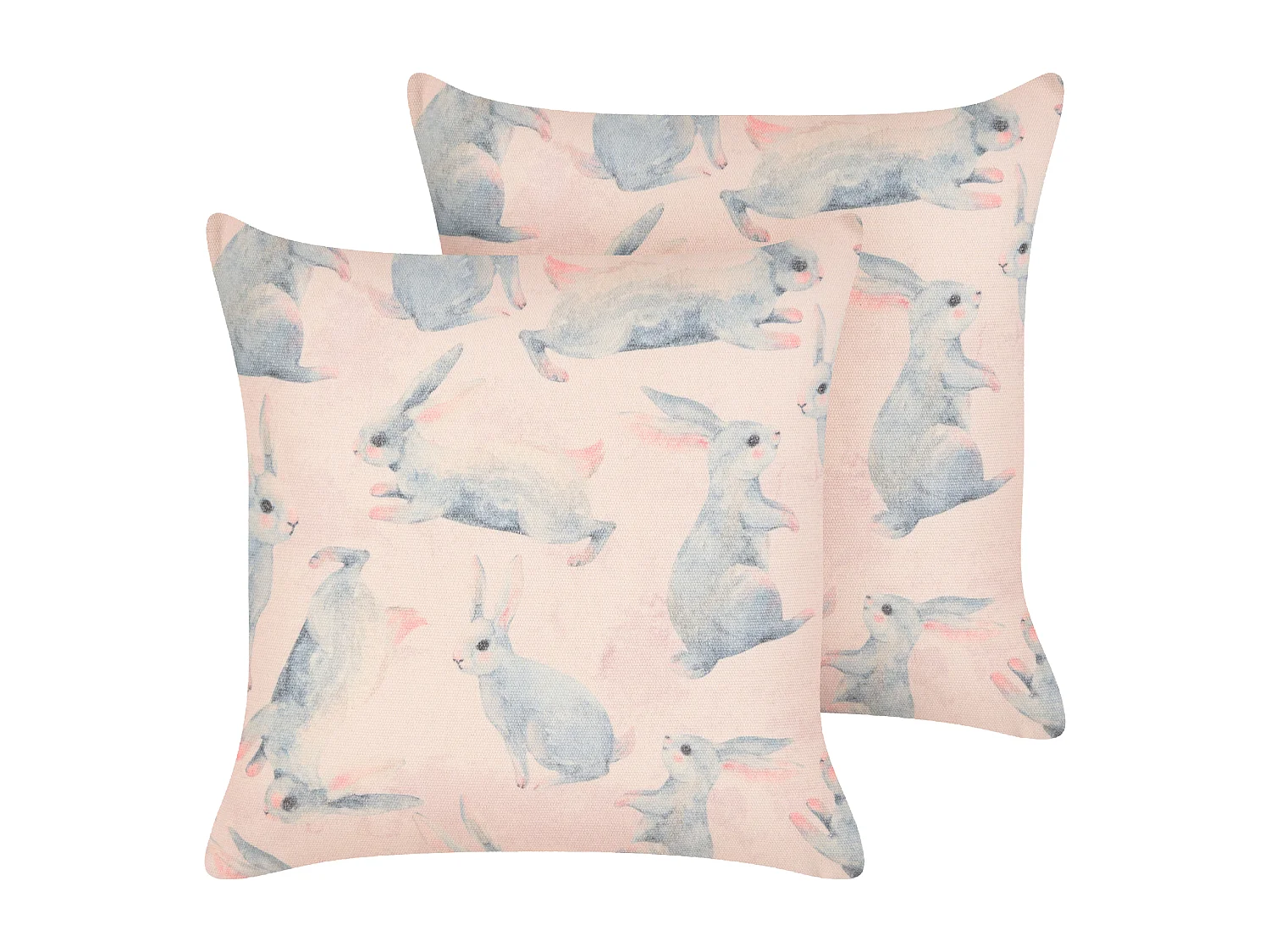 Lot de 2 coussins décoratifs RATIBIDA Coton 45 x 45 cm Rose