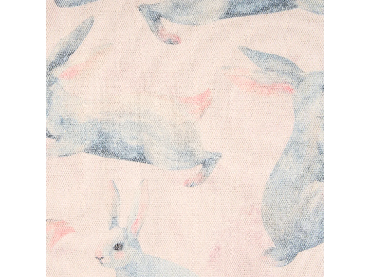 Lot de 2 coussins en coton à motif de lapin rose 45 x 45 cm RATIBIDA