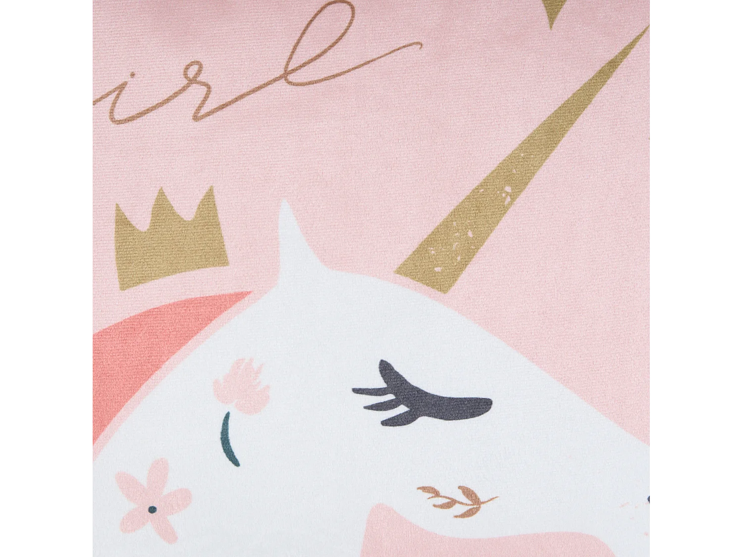 Dekokissen Samtstoff Einhornmotiv rosa 45 x 45 cm 2er Set UNIOLA