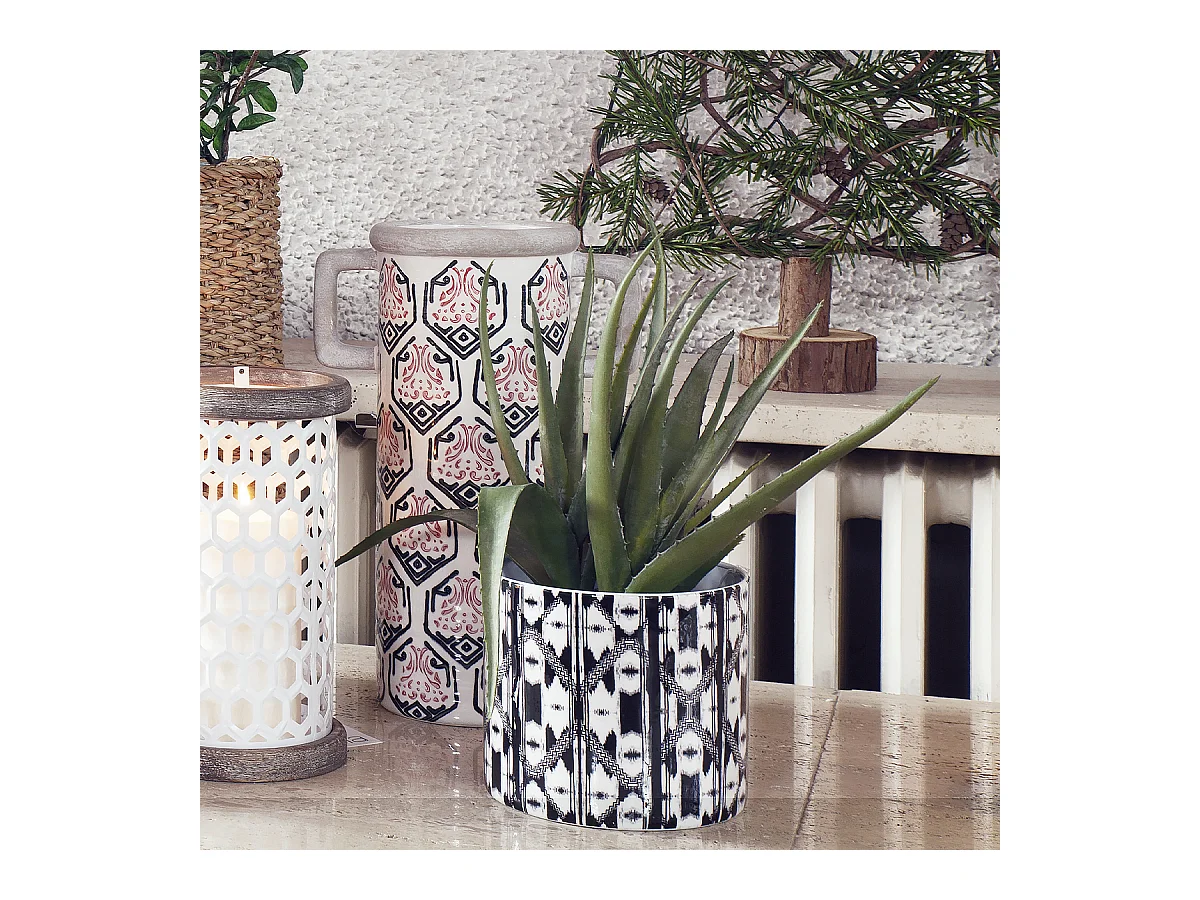 Cache-Pot Lily - Noir et blanc