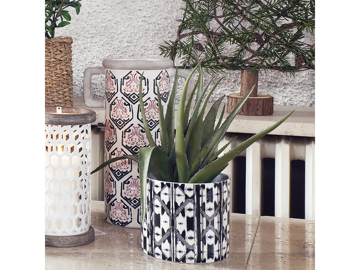 Cache-Pot Lily - Noir et blanc