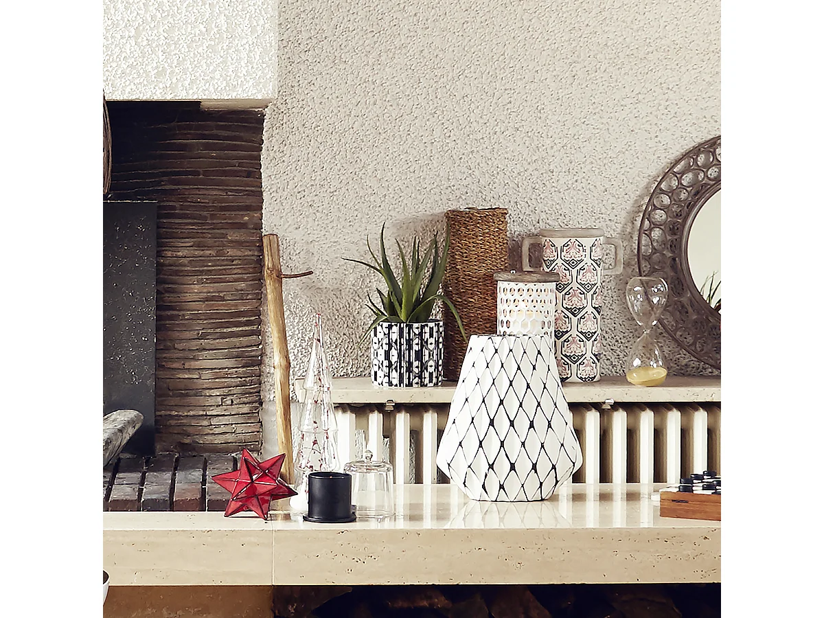 Cache-Pot Lily - Noir et blanc