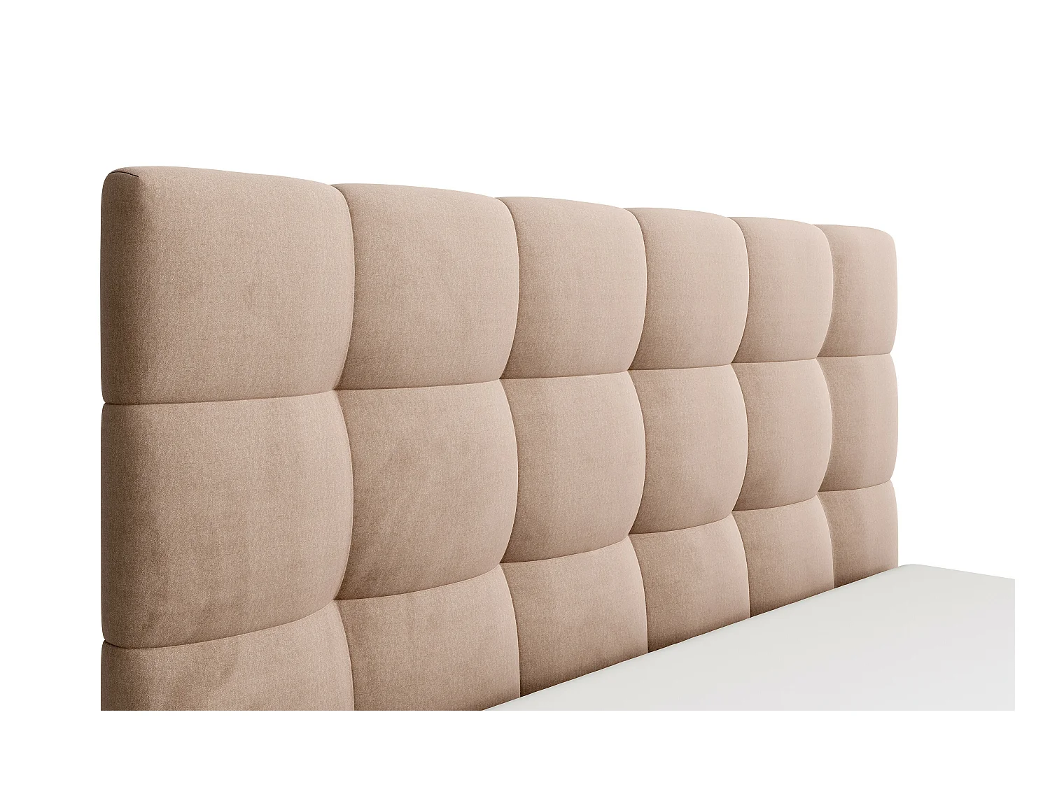 Bed met opbergruimte 160 x 200 cm - Fluweel - Beige + matras - MIRDAL van Pascal Morabito
