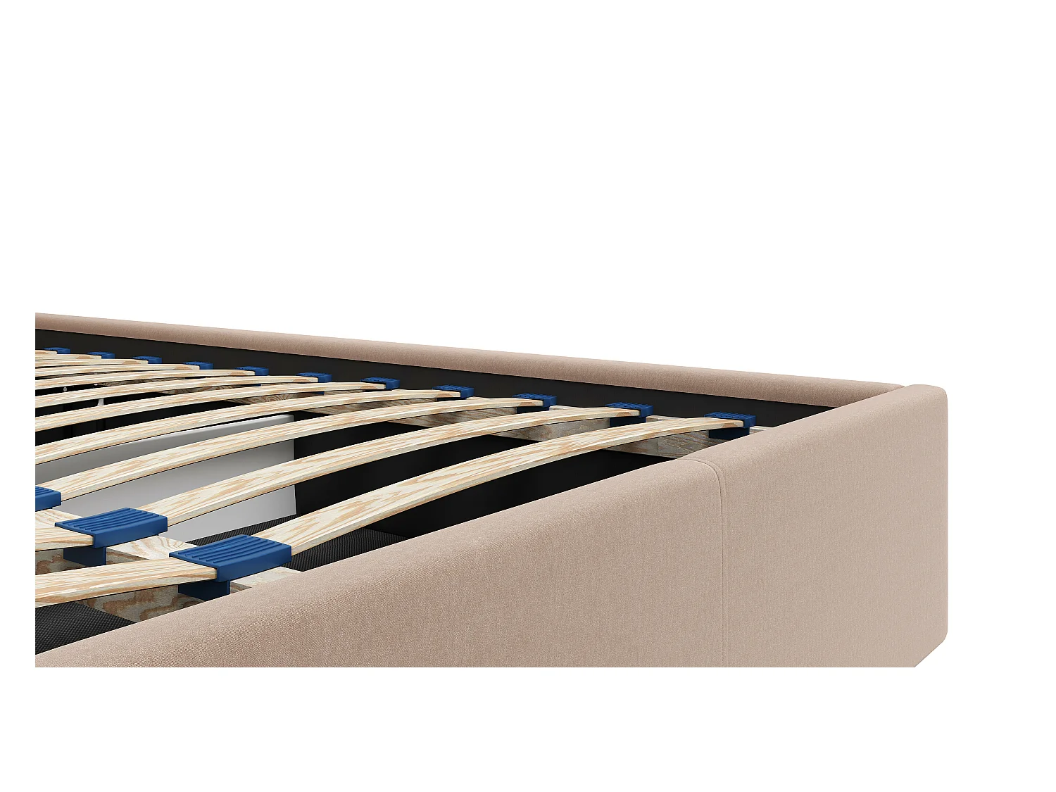 Bed met opbergruimte 160 x 200 cm - Fluweel - Beige + matras - MIRDAL van Pascal Morabito
