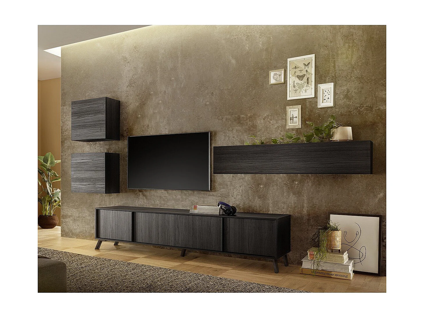 Meuble TV 4 Portes L205 cm - City