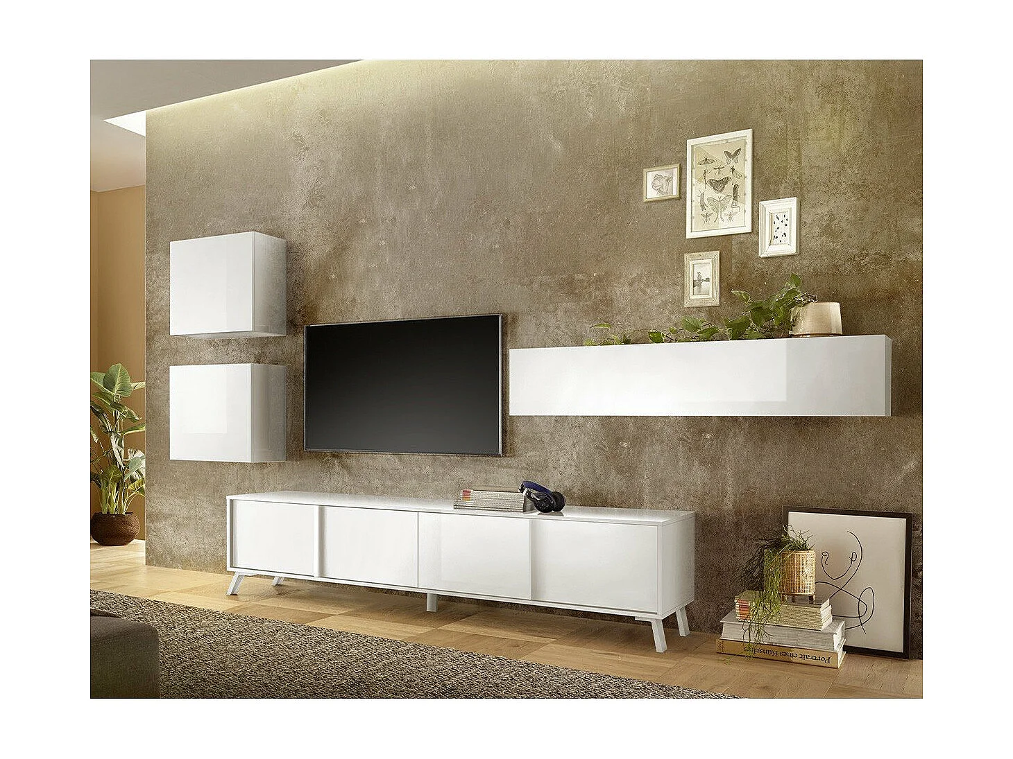 Meuble TV 4 Portes L205 cm - City