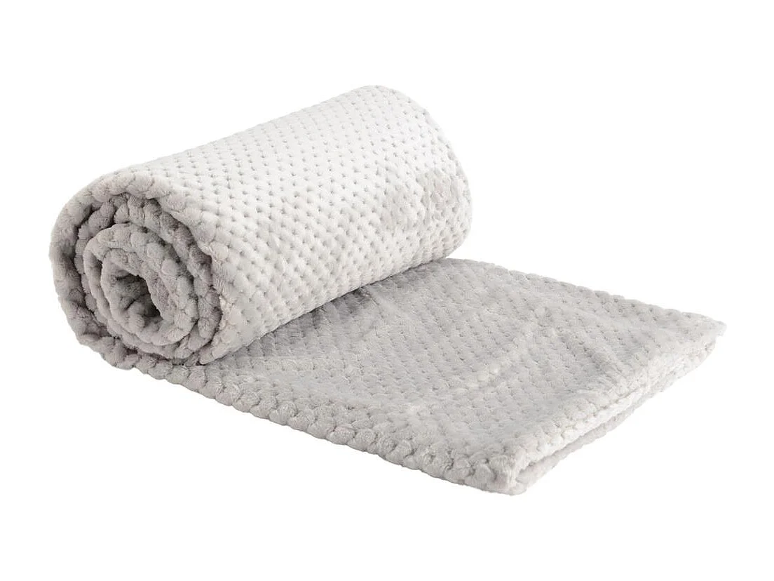 Plaid Damier Gris clair 170x240 cm