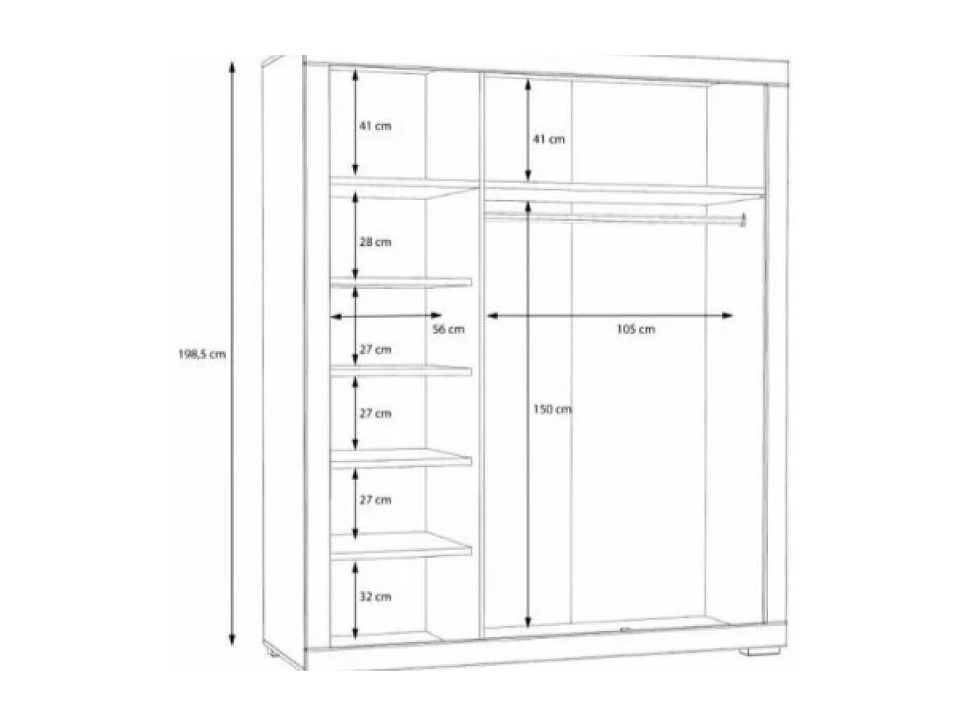 Armoire Snou XL (166cm)