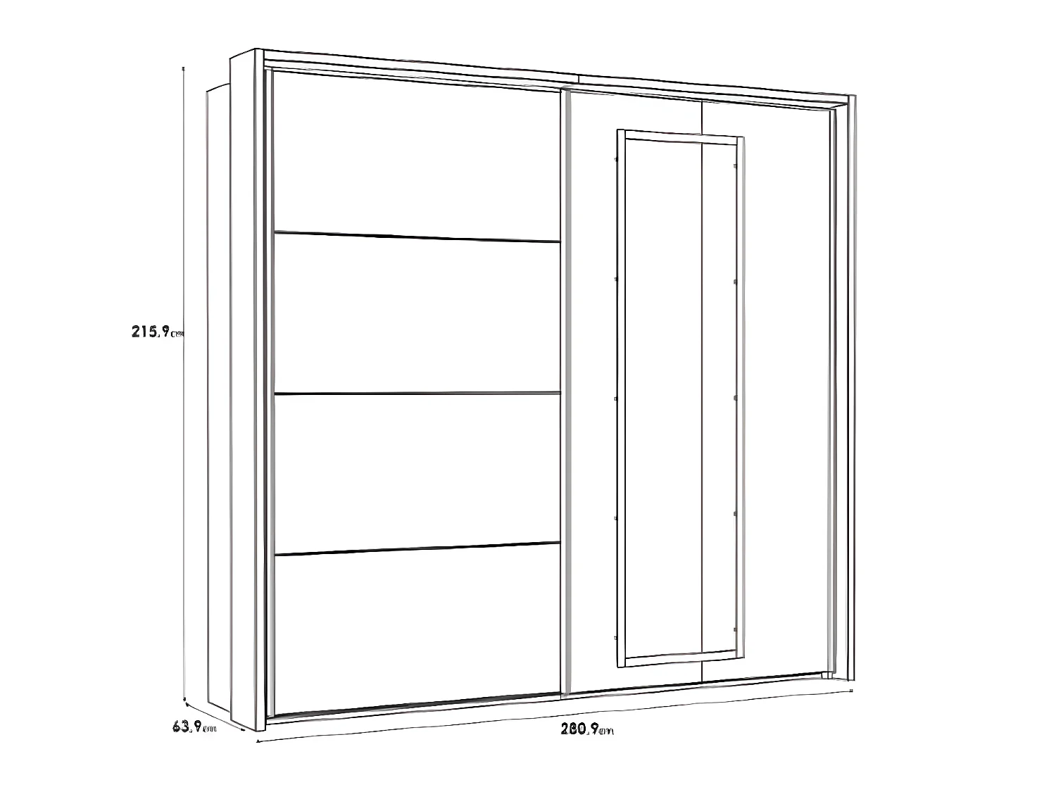Armoire Remo (280cm)