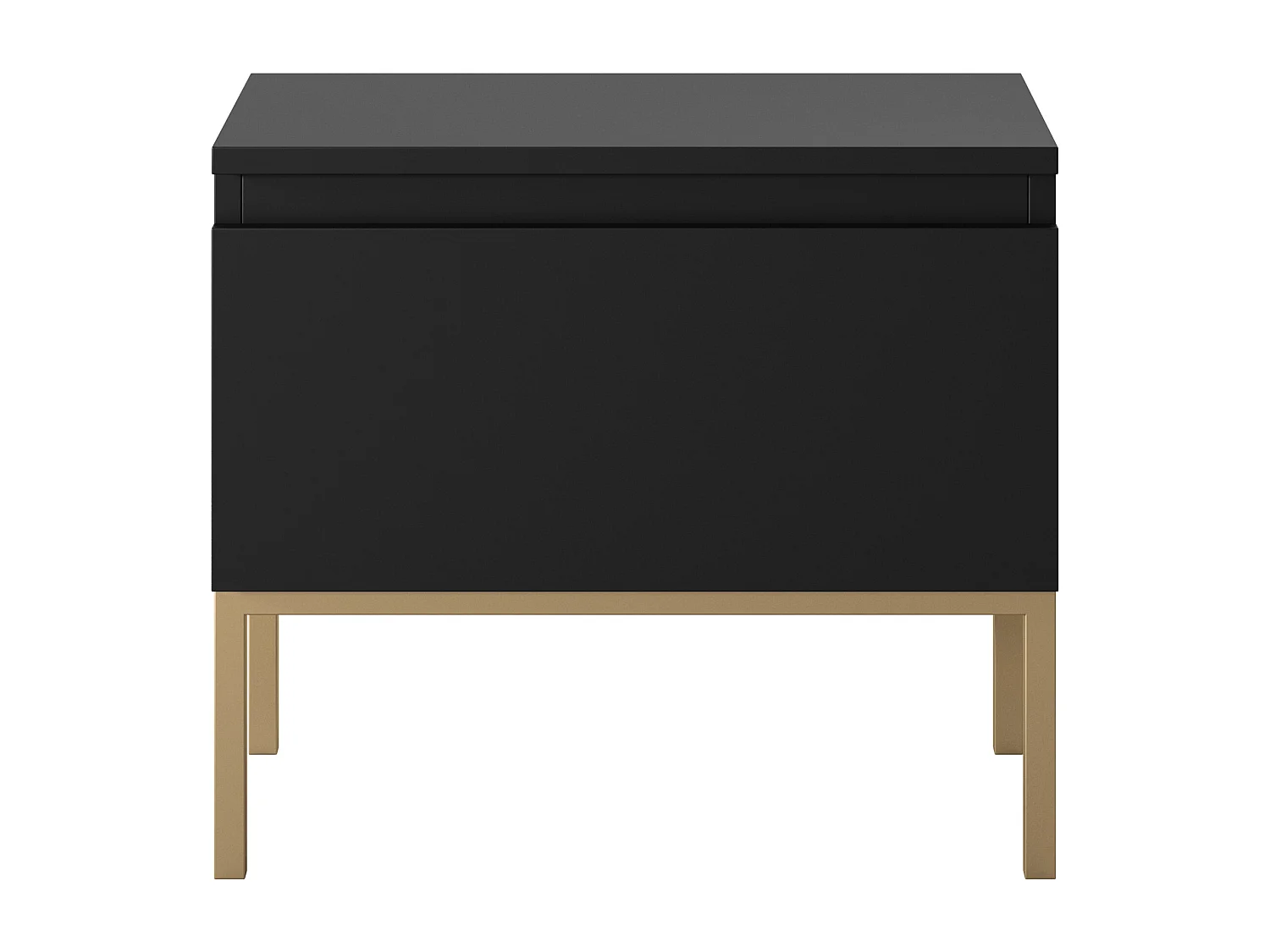 Table de chevet - noir avec pieds dorés - BEMMI