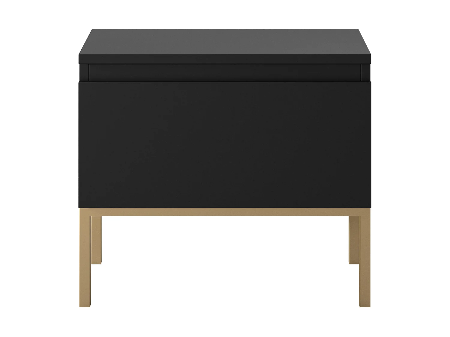 Table de chevet - noir avec pieds dorés - BEMMI