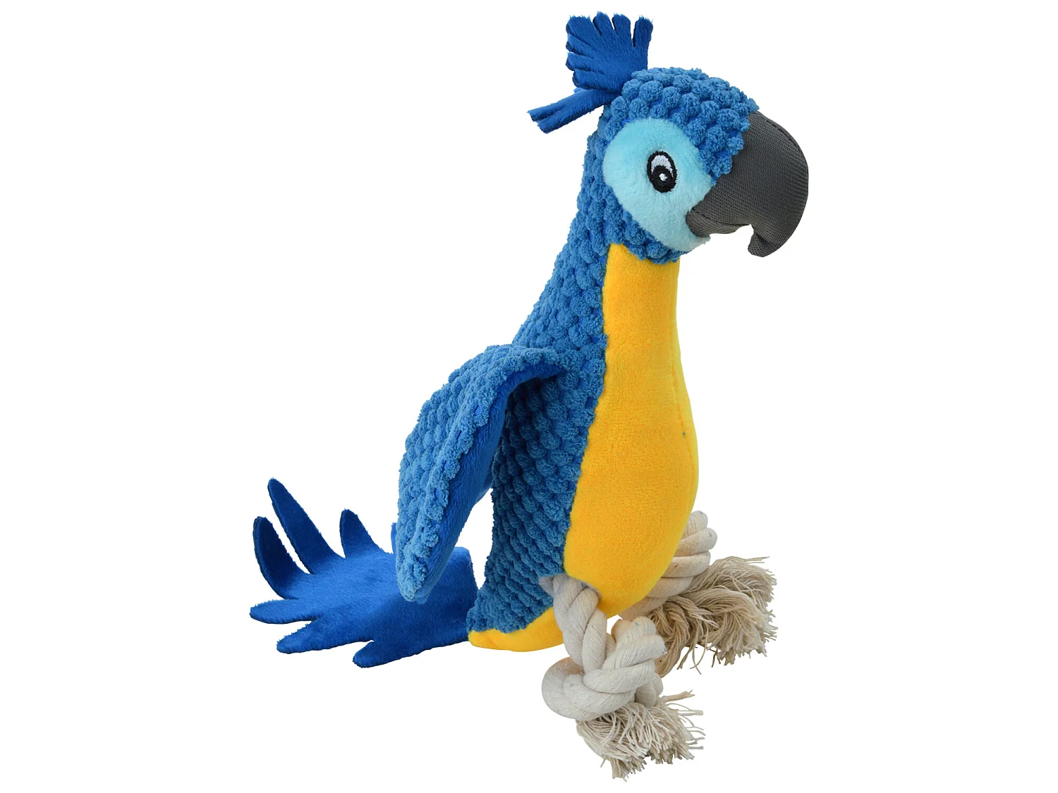 Jouet peluche Carlos le perroquet corde pour chien